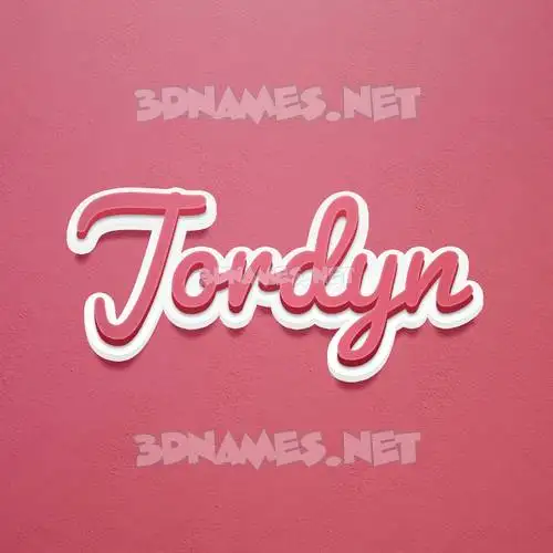 jordyn in Red Scribble style - 3D name wallpaper