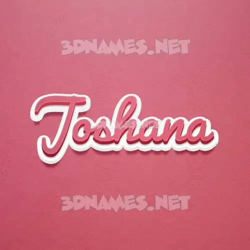 joshana in Red Scribble style - 3D name wallpaper