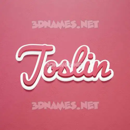 joslin in Red Scribble style - 3D name wallpaper