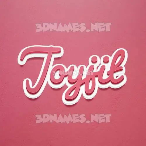 joyjit in Red Scribble style - 3D name wallpaper