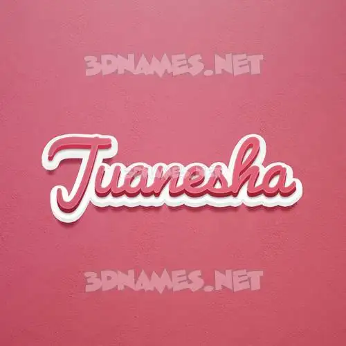 juanesha in Red Scribble style - 3D name wallpaper