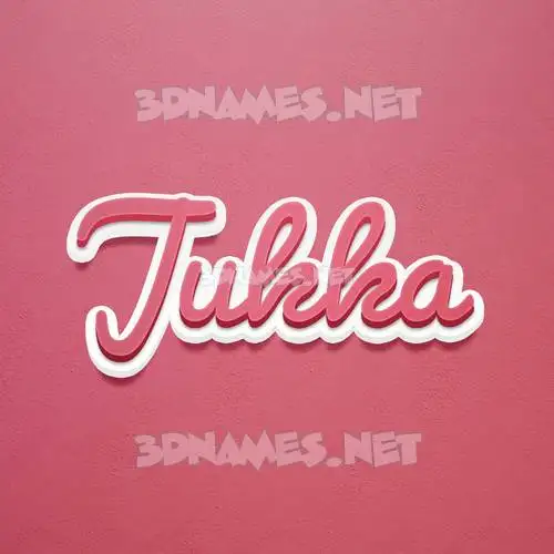 jukka in Red Scribble style - 3D name wallpaper