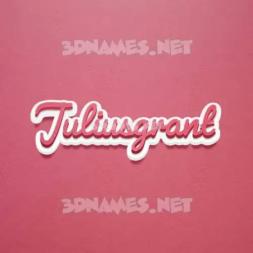 juliusgrant in Red Scribble style - 3D name wallpaper