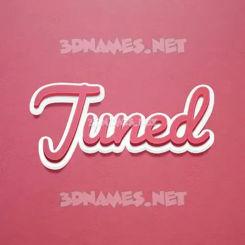 juned in Red Scribble style - 3D name wallpaper