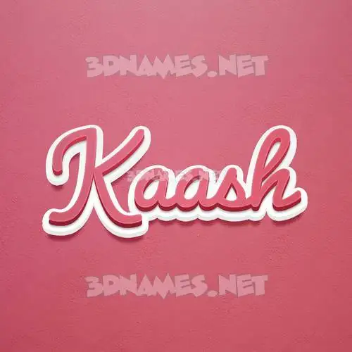 kaash in Red Scribble style - 3D name wallpaper