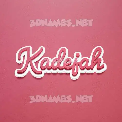 kadejah in Red Scribble style - 3D name wallpaper