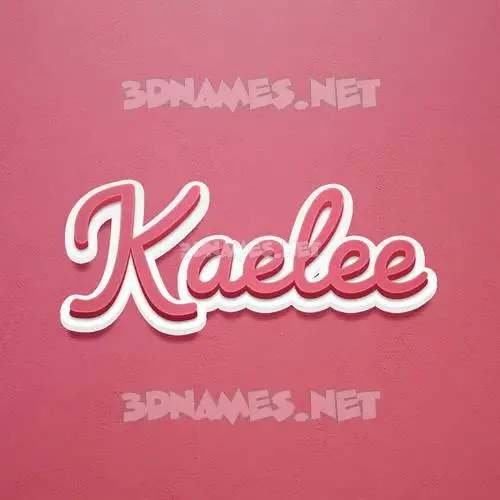 kaelee in Red Scribble style - 3D name wallpaper