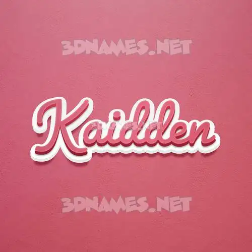 kaidden in Red Scribble style - 3D name wallpaper