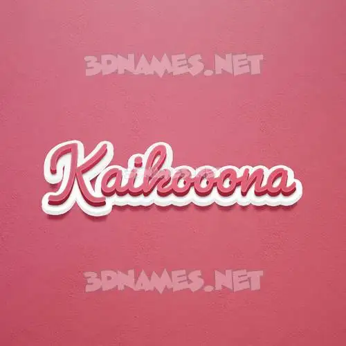kaikooona in Red Scribble style - 3D name wallpaper