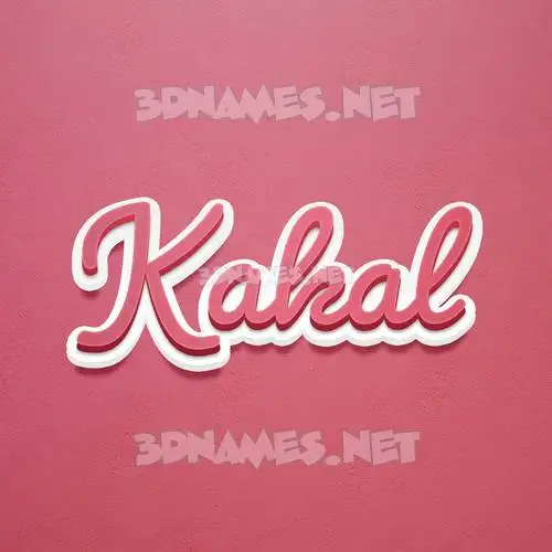 kakal in Red Scribble style - 3D name wallpaper