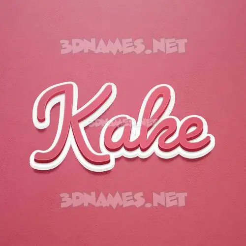 kake in Red Scribble style - 3D name wallpaper