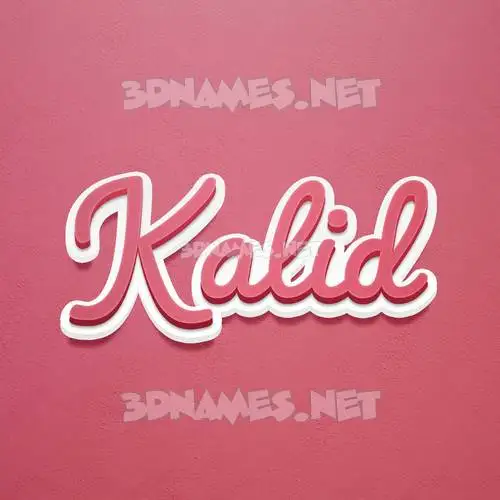 kalid in Red Scribble style - 3D name wallpaper kalid in Red Scribble style - 3D name wallpaper