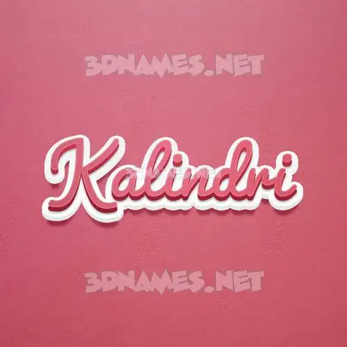 kalindri in Red Scribble style - 3D name wallpaper