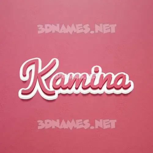 kamina in Red Scribble style - 3D name wallpaper