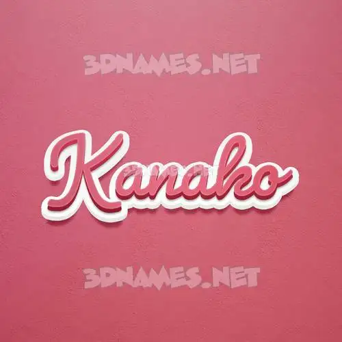 kanako in Red Scribble style - 3D name wallpaper