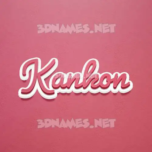 kankon in Red Scribble style - 3D name wallpaper kankon in Red Scribble style - 3D name wallpaper