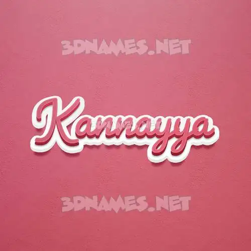 kannayya in Red Scribble style - 3D name wallpaper