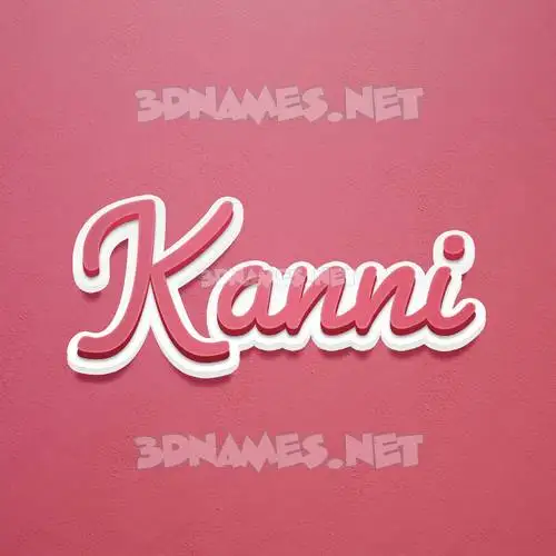 kanni in Red Scribble style - 3D name wallpaper kanni in Red Scribble style - 3D name wallpaper