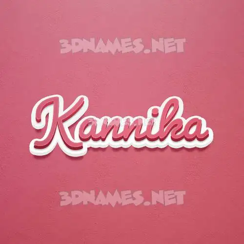 kannika in Red Scribble style - 3D name wallpaper
