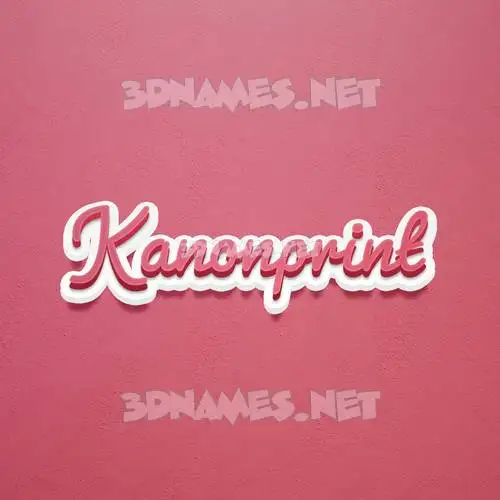 kanonprint in Red Scribble style - 3D name wallpaper kanonprint in Red Scribble style - 3D name wallpaper