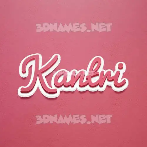 kantri in Red Scribble style - 3D name wallpaper