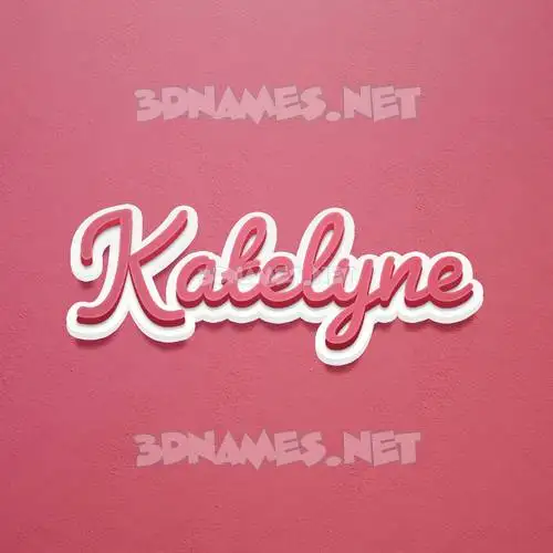 katelyne in Red Scribble style - 3D name wallpaper