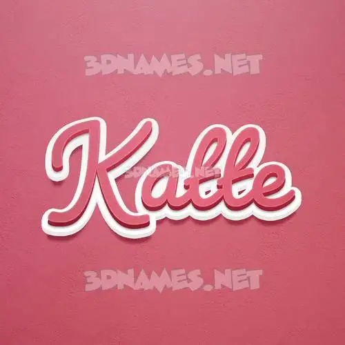 katte in Red Scribble style - 3D name wallpaper katte in Red Scribble style - 3D name wallpaper