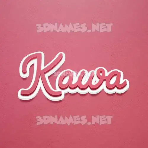 kawa in Red Scribble style - 3D name wallpaper kawa in Red Scribble style - 3D name wallpaper