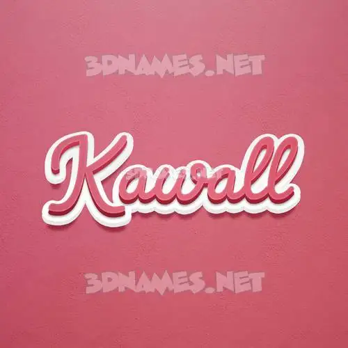 kawall in Red Scribble style - 3D name wallpaper kawall in Red Scribble style - 3D name wallpaper