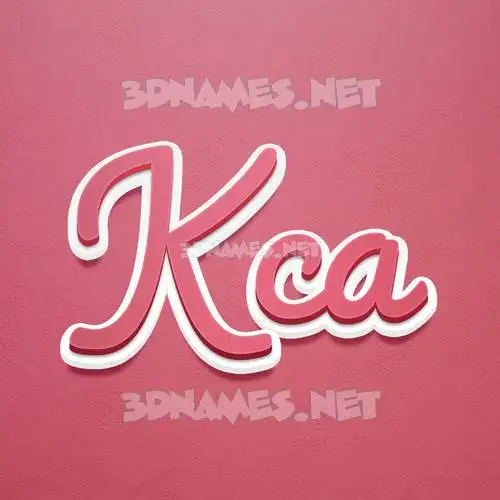 kca in Red Scribble style - 3D name wallpaper