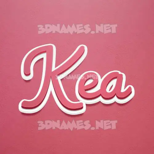 kea in Red Scribble style - 3D name wallpaper