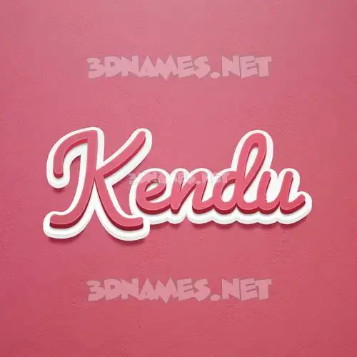 kendu in Red Scribble style - 3D name wallpaper kendu in Red Scribble style - 3D name wallpaper