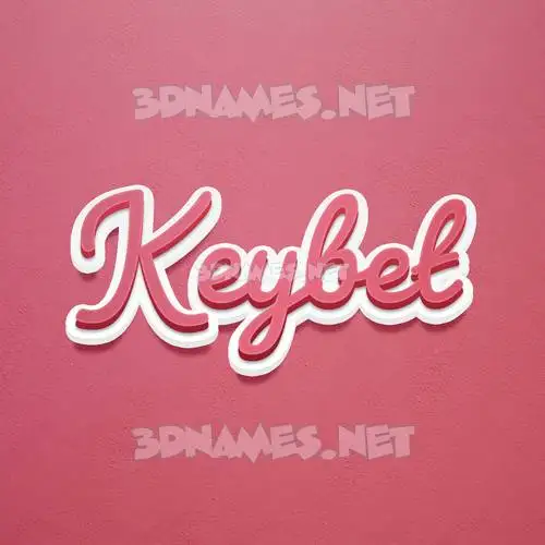 keybet in Red Scribble style - 3D name wallpaper