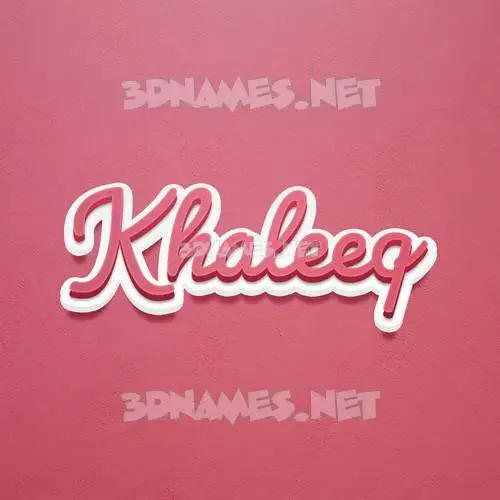 khaleeq in Red Scribble style - 3D name wallpaper khaleeq in Red Scribble style - 3D name wallpaper
