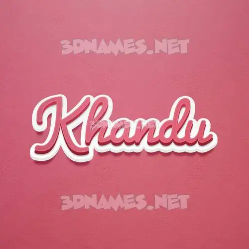 khandu in Red Scribble style - 3D name wallpaper khandu in Red Scribble style - 3D name wallpaper