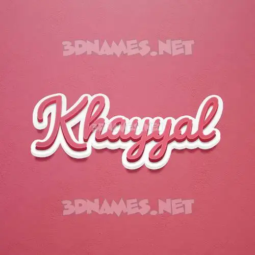 khayyal in Red Scribble style - 3D name wallpaper