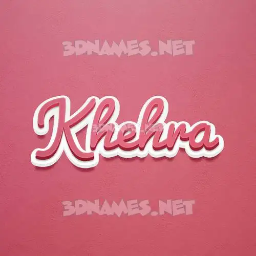 khehra in Red Scribble style - 3D name wallpaper