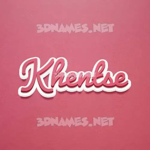 khentse in Red Scribble style - 3D name wallpaper