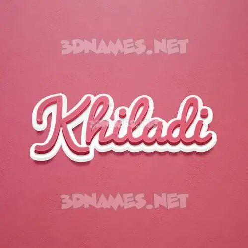 khiladi in Red Scribble style - 3D name wallpaper