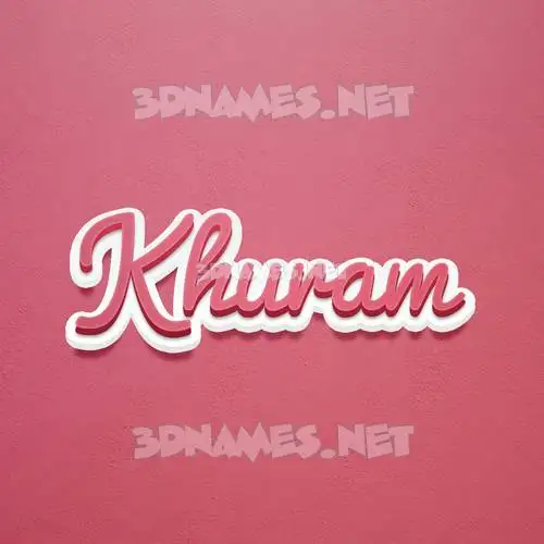 khuram in Red Scribble style - 3D name wallpaper