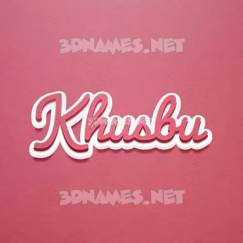 khusbu in Red Scribble style - 3D name wallpaper