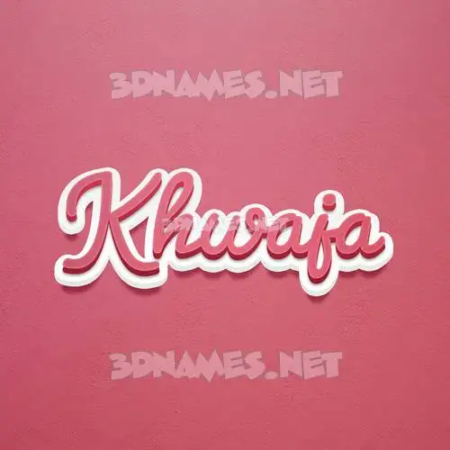 khwaja in Red Scribble style - 3D name wallpaper