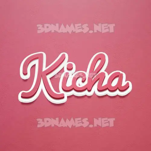 kicha in Red Scribble style - 3D name wallpaper kicha in Red Scribble style - 3D name wallpaper
