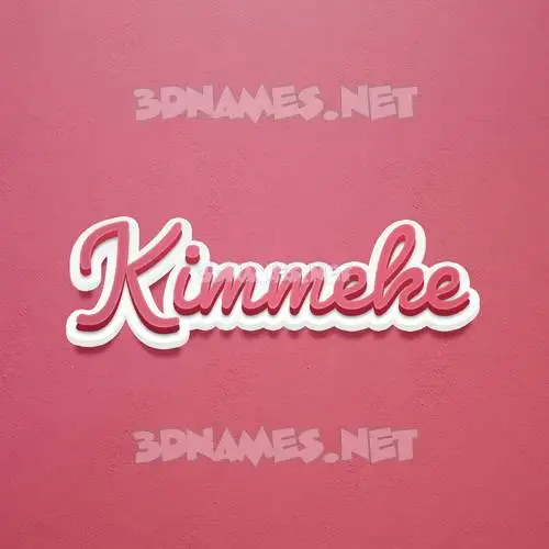kimmeke in Red Scribble style - 3D name wallpaper