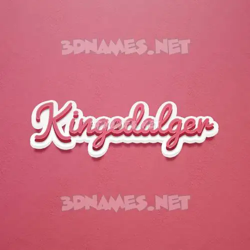 kingedalger in Red Scribble style - 3D name wallpaper