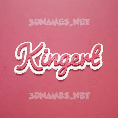 kingert in Red Scribble style - 3D name wallpaper