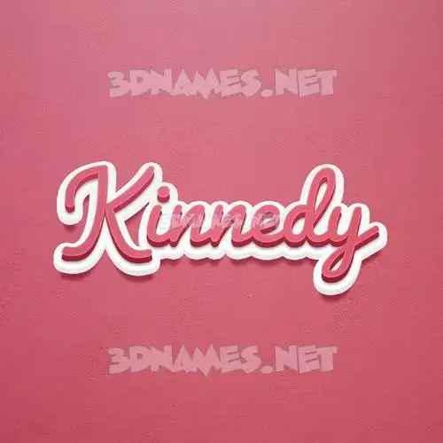 kinnedy in Red Scribble style - 3D name wallpaper
