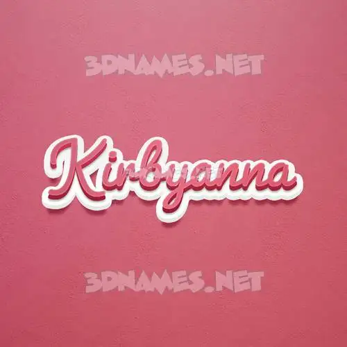 kirbyanna in Red Scribble style - 3D name wallpaper