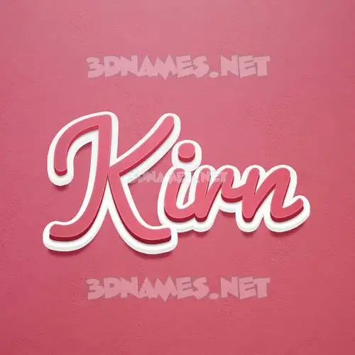 kirn in Red Scribble style - 3D name wallpaper