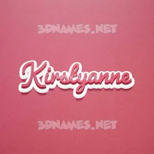kirstyanne in Red Scribble style - 3D name wallpaper